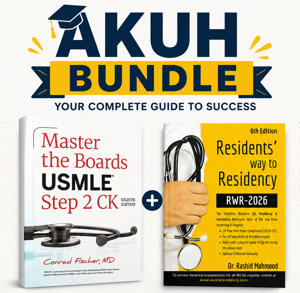Master the Boards Step 2 CK 2026 + Residents Way to Residency 6th Edition 2026 AKUH Bundle Master the Boards Step 2 CK 2026 + Residents Way to Residency 6th Edition 2026 AKUH Bundle